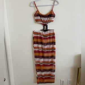 Pretty little thing sheer cut out dress